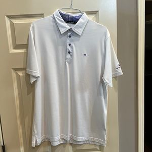Men’s Travis Mathew White Golf Polo XL